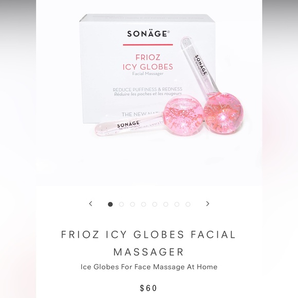 SONÄGE FRIOZ ICY PINK GLOBES FACIAL MASSAGERS - Picture 1 of 6